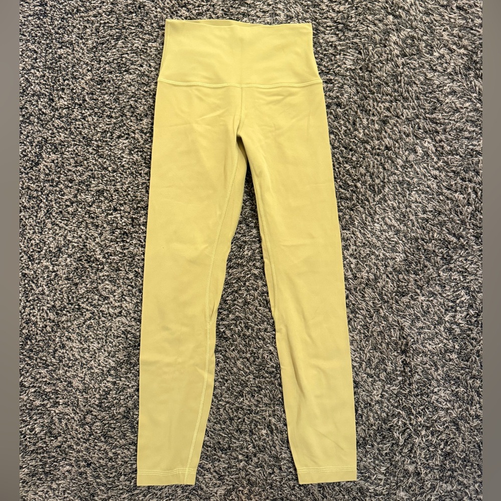 Lululemon align High-Waisted Yellow Leggings size 4